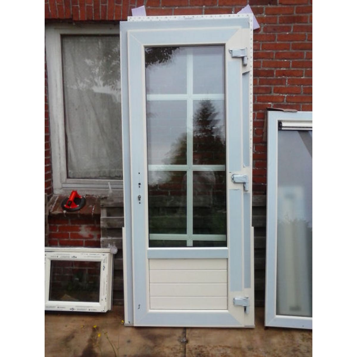 Deur naar Buiten Openend Half PVC Half Glas KKGH