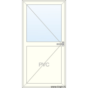 Deur naar Buiten Openend - Half PVC Half Glas